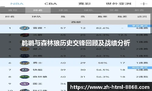 鹈鹕与森林狼历史交锋回顾及战绩分析